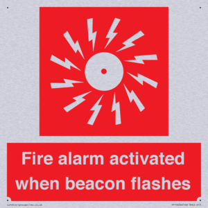 Fire alarm activated when beacon flashes